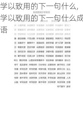 学以致用的下一句什么,学以致用的下一句什么成语