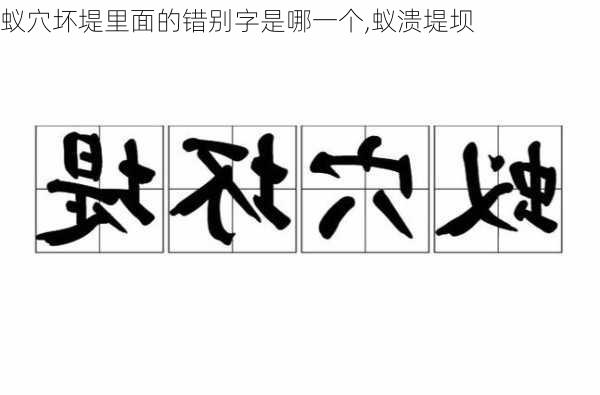 蚁穴坏堤里面的错别字是哪一个,蚁溃堤坝