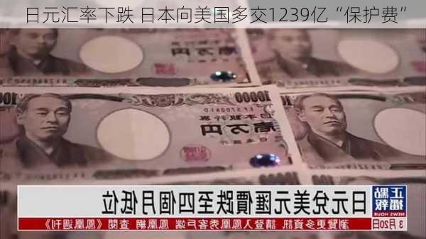 日元汇率下跌 日本向美国多交1239亿“保护费”