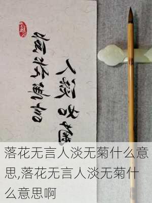 落花无言人淡无菊什么意思,落花无言人淡无菊什么意思啊