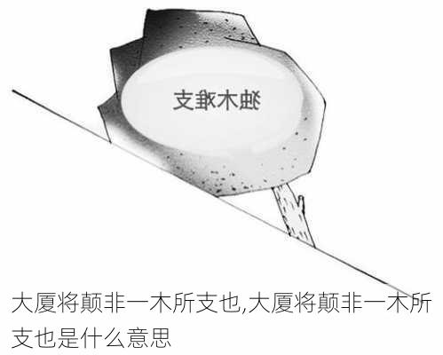 大厦将颠非一木所支也,大厦将颠非一木所支也是什么意思