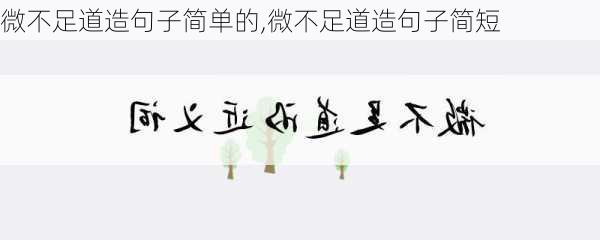 微不足道造句子简单的,微不足道造句子简短