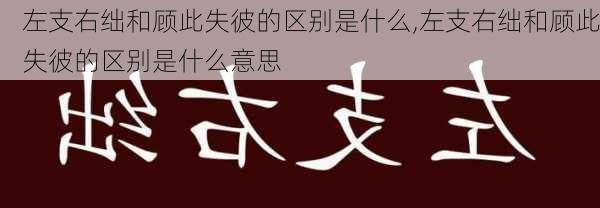 左支右绌和顾此失彼的区别是什么,左支右绌和顾此失彼的区别是什么意思