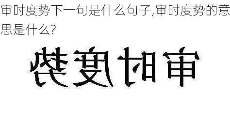 审时度势下一句是什么句子,审时度势的意思是什么?