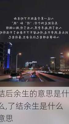 结后余生的意思是什么,了结余生是什么意思