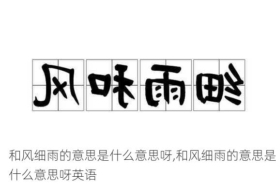 和风细雨的意思是什么意思呀,和风细雨的意思是什么意思呀英语