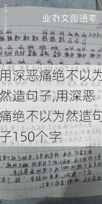 用深恶痛绝不以为然造句子,用深恶痛绝不以为然造句子150个字