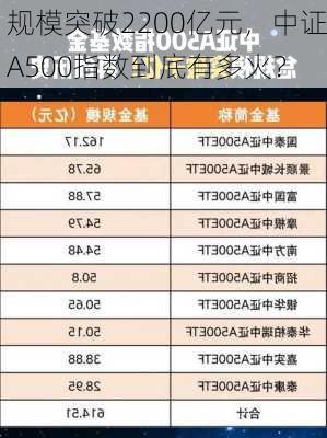 规模突破2200亿元，中证A500指数到底有多火？