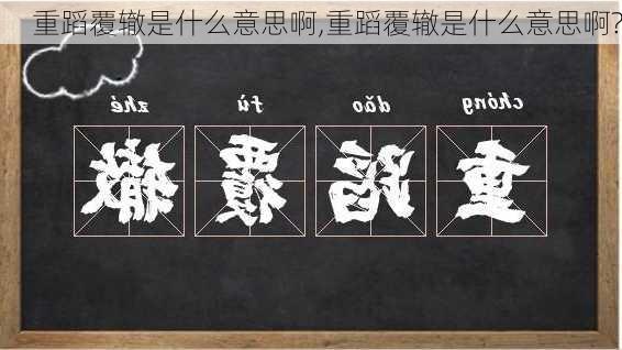 重蹈覆辙是什么意思啊,重蹈覆辙是什么意思啊?