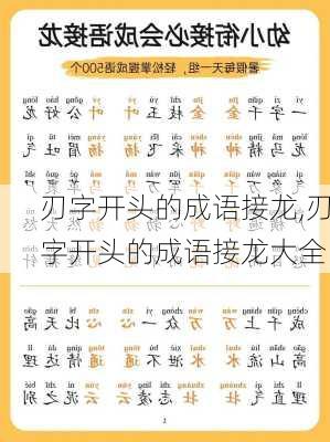 刃字开头的成语接龙,刃字开头的成语接龙大全