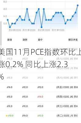 美国11月PCE指数环比上涨0.2% 同比上涨2.3%