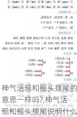 神气活现和摇头摆尾的意思一样吗?,神气活现和摇头摆尾说明什么