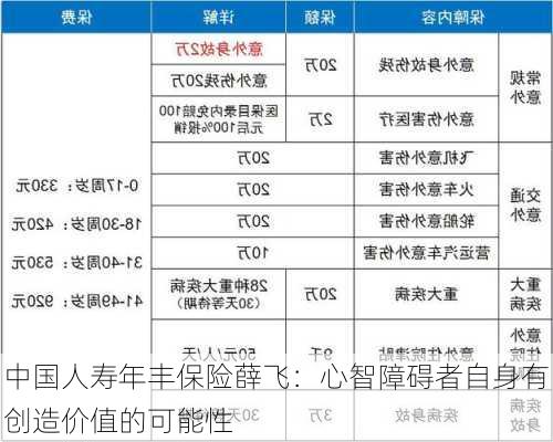 中国人寿年丰保险薛飞：心智障碍者自身有创造价值的可能性