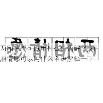 两厢情愿可以用什么俗语解释,两厢情愿可以用什么俗语解释一下