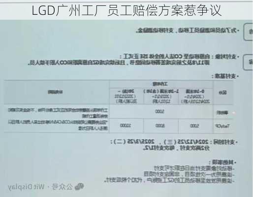 LGD广州工厂员工赔偿方案惹争议