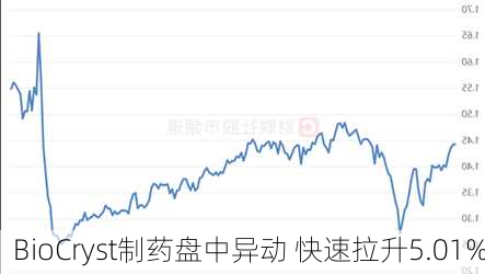 BioCryst制药盘中异动 快速拉升5.01%