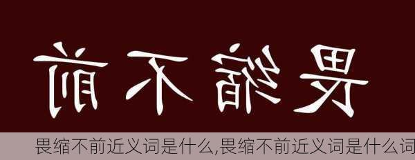 畏缩不前近义词是什么,畏缩不前近义词是什么词