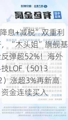 “降息+减税”双重利好，“木头姐”旗舰基金反弹超52%！海外科技LOF（501312）涨超3%再新高，资金连续买入