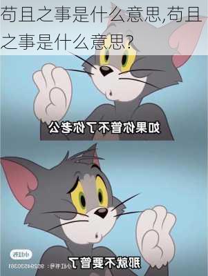 苟且之事是什么意思,苟且之事是什么意思?