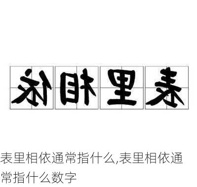 表里相依通常指什么,表里相依通常指什么数字