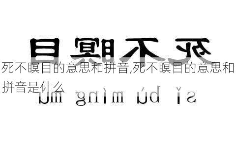 死不瞑目的意思和拼音,死不瞑目的意思和拼音是什么