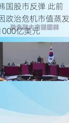 韩国股市反弹 此前因政治危机市值蒸发1000亿美元