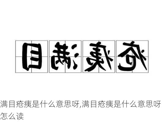 满目疮痍是什么意思呀,满目疮痍是什么意思呀怎么读