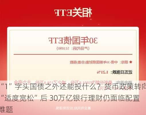 “1”字头国债之外还能投什么？货币政策转向“适度宽松”后 30万亿银行理财仍面临配置难题