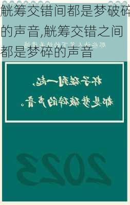 觥筹交错间都是梦破碎的声音,觥筹交错之间都是梦碎的声音