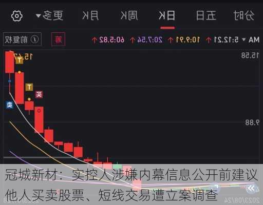 冠城新材：实控人涉嫌内幕信息公开前建议他人买卖股票、短线交易遭立案调查