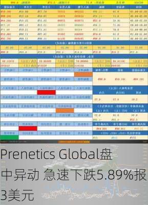 Prenetics Global盘中异动 急速下跌5.89%报5.43美元