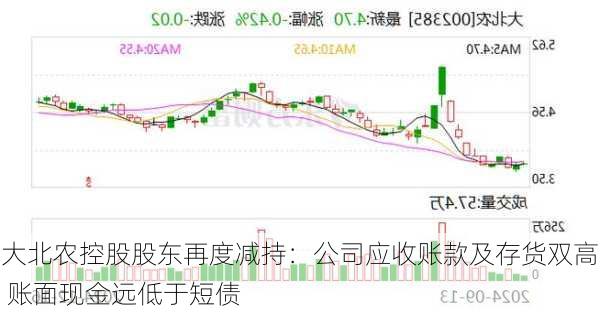 大北农控股股东再度减持：公司应收账款及存货双高 账面现金远低于短债