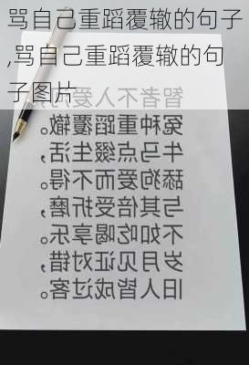 骂自己重蹈覆辙的句子,骂自己重蹈覆辙的句子图片