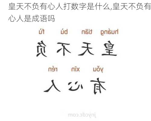 皇天不负有心人打数字是什么,皇天不负有心人是成语吗