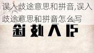 误入歧途意思和拼音,误入歧途意思和拼音怎么写