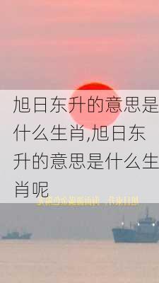 旭日东升的意思是什么生肖,旭日东升的意思是什么生肖呢