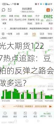 光大期货1227热点追踪：豆粕的反弹之路会做多远？