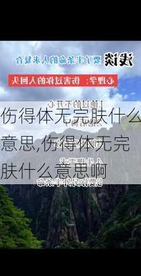 伤得体无完肤什么意思,伤得体无完肤什么意思啊