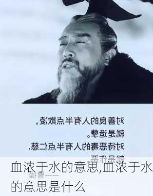 血浓于水的意思,血浓于水的意思是什么