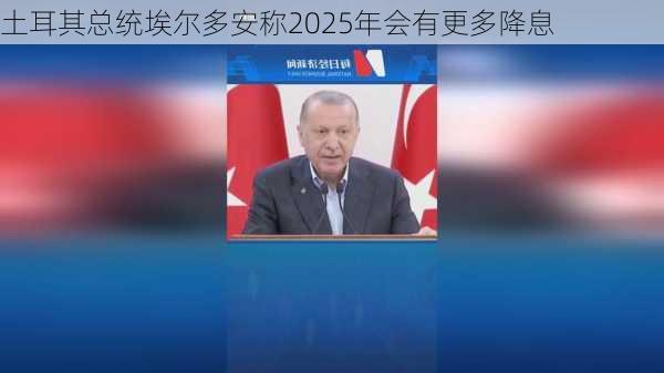 土耳其总统埃尔多安称2025年会有更多降息