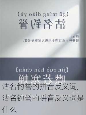 沽名钓誉的拼音反义词,沽名钓誉的拼音反义词是什么